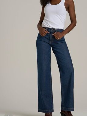 American Tall Wide-Leg High-Rise Women's Jeans in Dark Blue